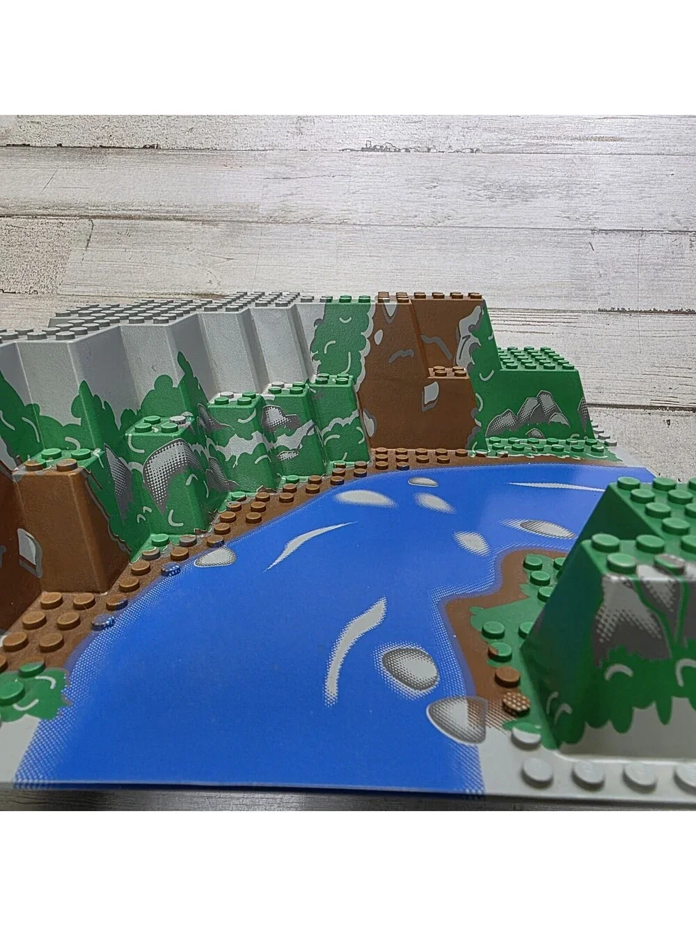 LEGO Raised Baseplate 6024px5 32 x 32 Mountain Canyon River Bend Vintage
